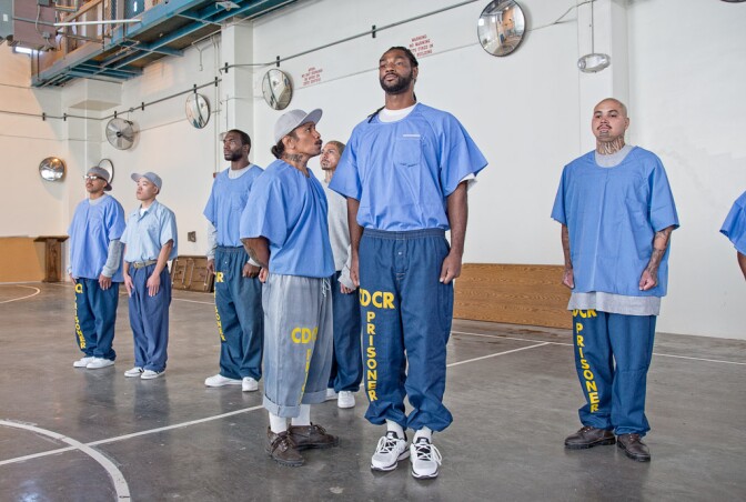 Prison inmates appear in the play "Redemption in Our State of Blues" at California Rehabilitation Facility, Los Angeles County in Lancaster as part of a Strindberg Laboratory theater workshop.