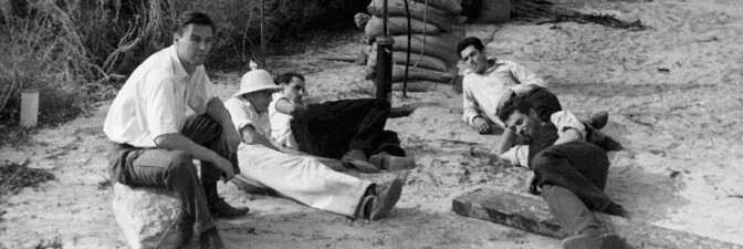 From left to right: Rudolph Schott, Apollo Milton Olin Smith, Frank Malina, Ed Forman and Jack Parsons at First Rocket Motor Firing at JPL in 1936. | Flickr/NASA Jet Propulsion Laboratory/Creative Commons (CC BY-NC-ND 2.0)