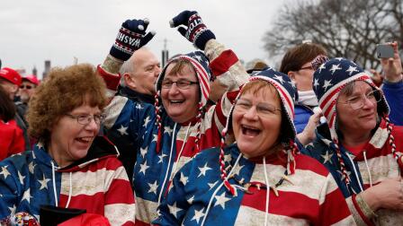 On the Mall, Trump supporters exult, ‘We’re here!’