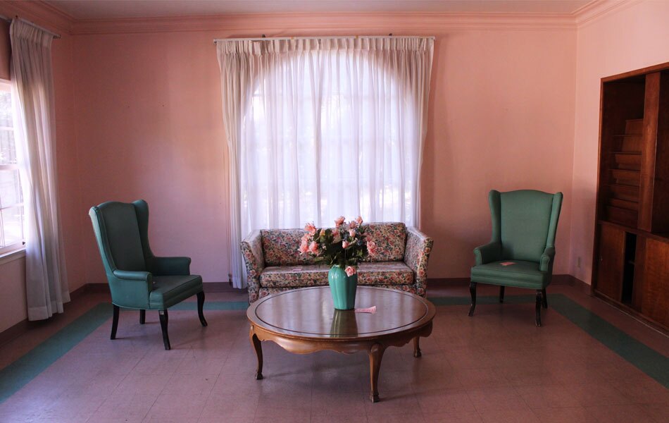 Patients were required to dress and attend dinner daily as a way to support self-esteem. Photo by Adriana Widdoes.