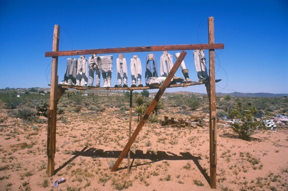 Noah Purifoy, "From the Point of View of the Little People," 1994. 120 x 96 x 18 in. Noah Purifoy Foundation, Joshua Tree. ©Noah Purifoy Foundation. Photo courtesy Noah Purifoy Foundation.