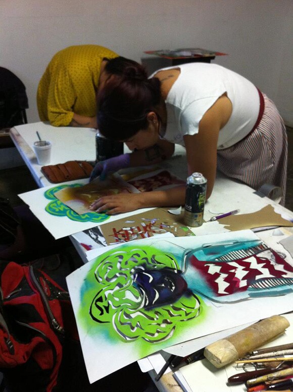 Stenciling Workshop hosted by Freelance.