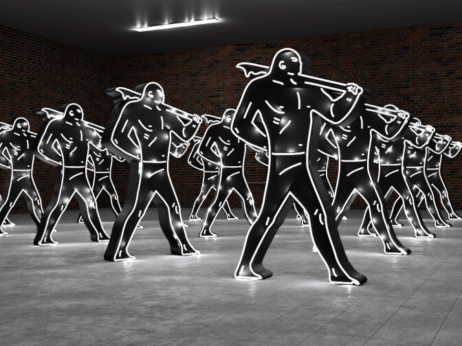 Lisa Schulte and Cleon Peterson, "Warrior: Army Triangle," 2015.