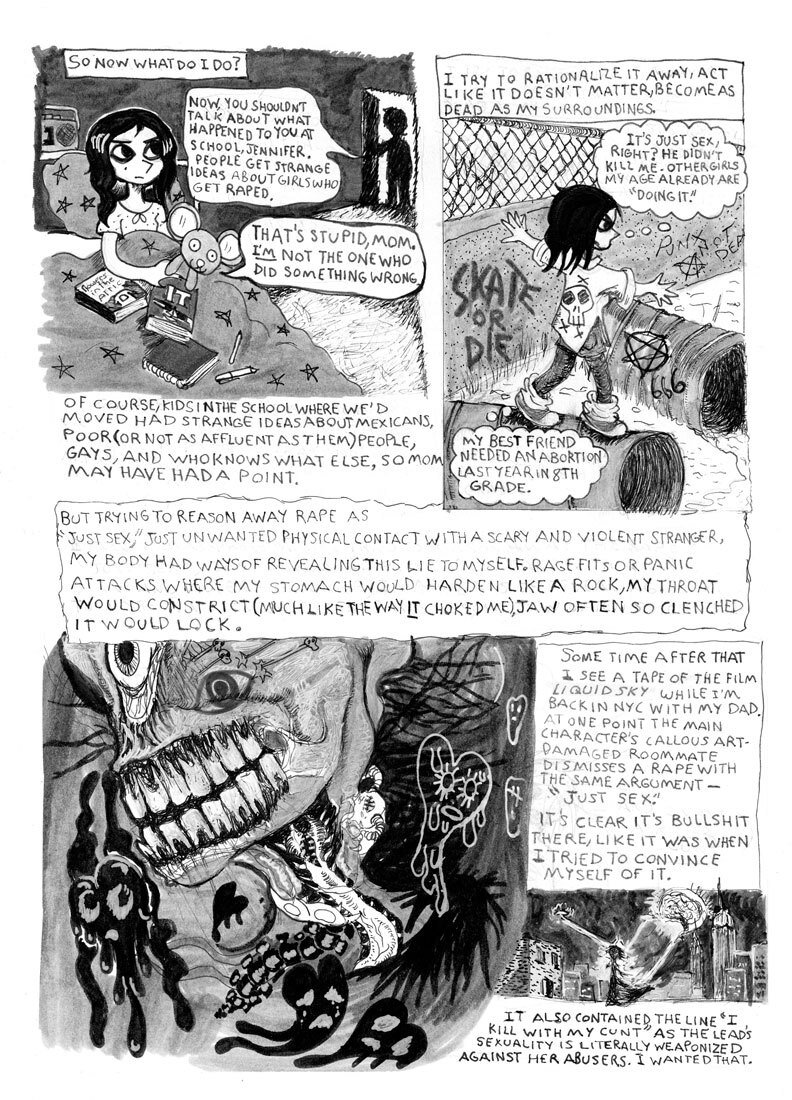 "'Blackie' From the Deuce" (page 3) | J. Gonzalez-Blitz/Excerpt from “Drawing Power: Women's Stories of Sexual Violence, Harassment, and Survival,” edited by Diane Noomin © Abrams ComicArts, 2019