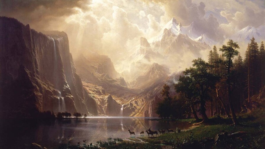 Albert Bierstadt, Among the Sierra Nevada, California, 1868 | Smithsonian American Art Museum, Bequest of Helen Huntington Hull, granddaughter of William Brown Dinsmore, who acquired the painting in 1873 for "The Locusts," the family estate County, NY.
