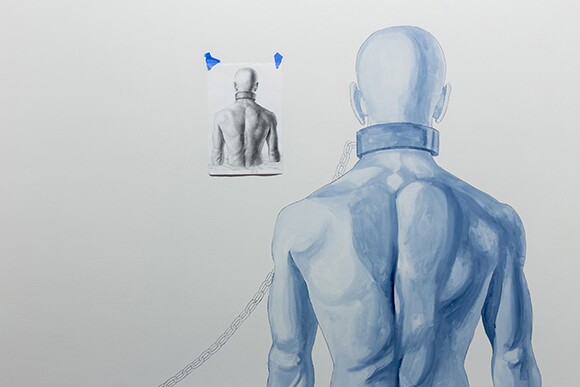Drawing installation -- Day 2. | Photo by Nikolay Maslov and courtesy of UCR ARTSblock