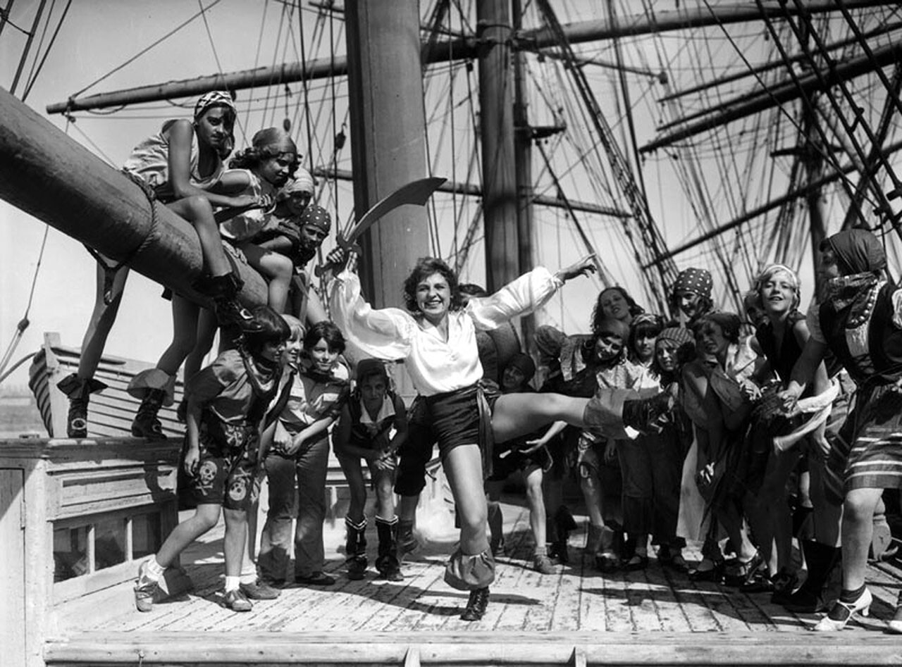 Pirates. Lively and pretty, the pirates at the fair were among its most photographed performers. Photograph courtesy of Security Pacific National Bank Collection, Los Angeles Public Library