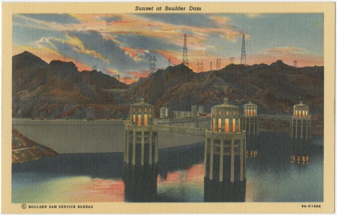 Sunset at Boulder Dam
