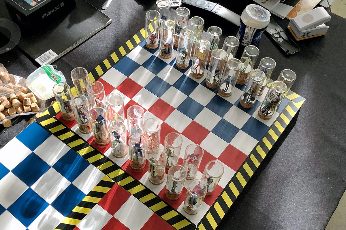 Barrios' finished chess set. | Courtesy of Lyndon Barrois Sr.