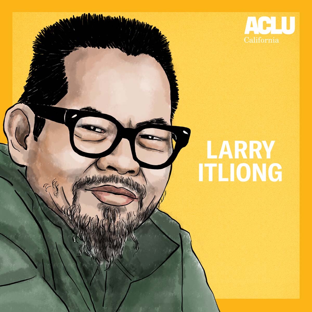 Portrait of Larry Itliong | Audrey Chan, ACLU SoCal