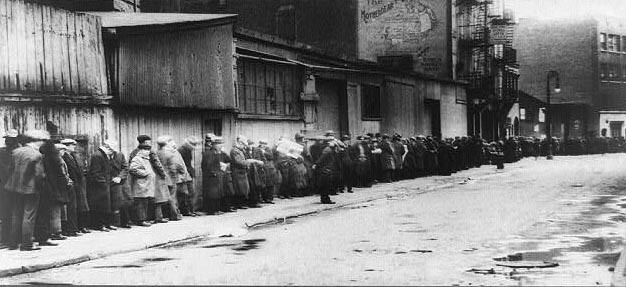 Breadline at McCauley Water Street Mission under Brooklyn Bridge, New York | Photographer unknown