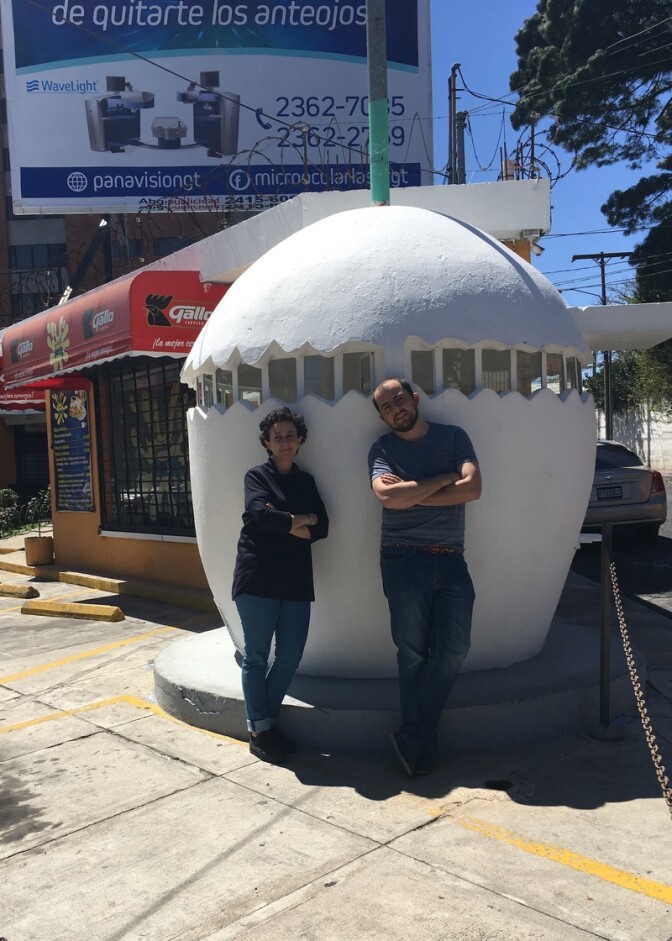Jessica Kairé and Stefan Benchoam in front of NuMu | Courtesy of Numu