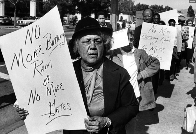 Protesting Chief Gates.