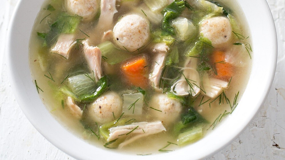 Italian Chicken Soup with Parmesan Dumplings