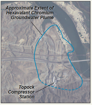 Division of Toxic Substances Control map of Topock's groundwater plume