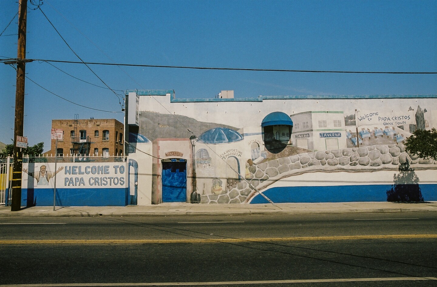 Papa Cristos Greek Restaurant honors Greece in the Byzantine-Latino Quarter.