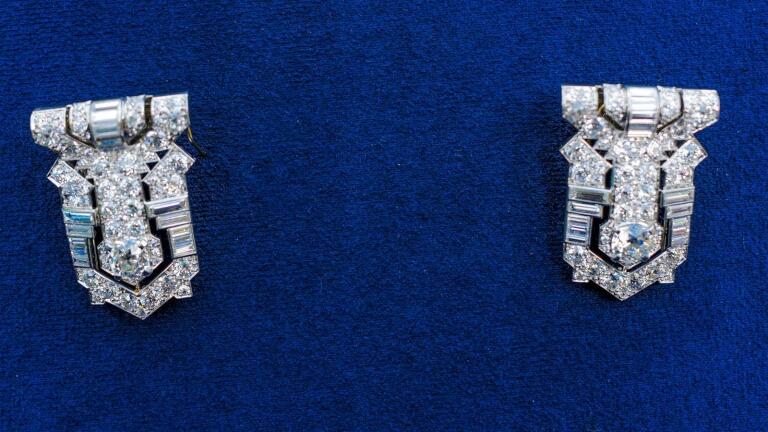Appraisal: Cartier Diamond Dress Clips, ca. 1930