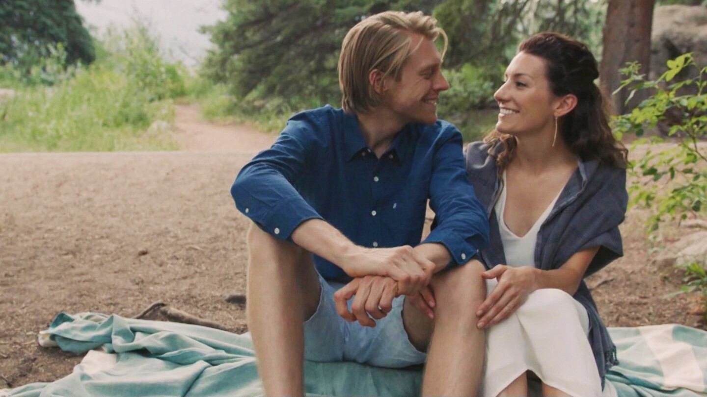 Koen and Alexandra, founders of Hygge Life, gaze at each other. | From "Link Voices: Finding Hygge"