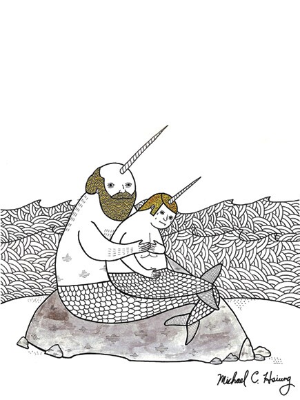 "MERMAN AND BOY" by Michael C. Hsiung