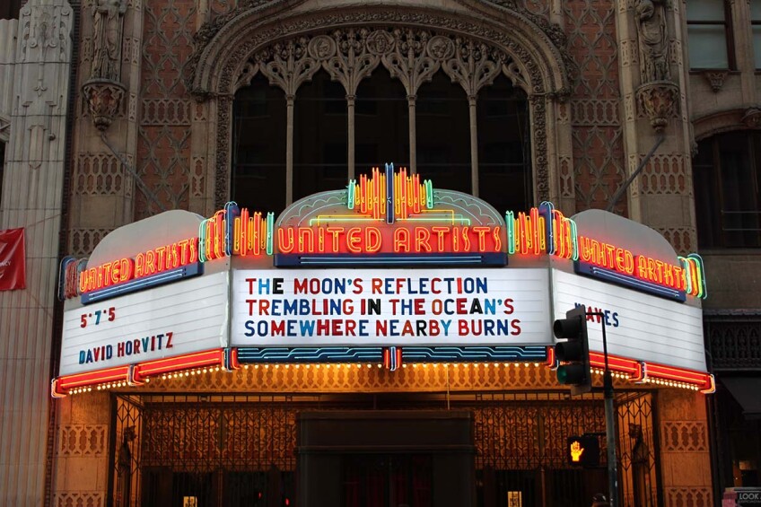 David Horvitz's haiku at Ace Hotel | Courtesy of Ace Hotel DTLA