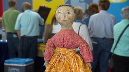 Appraisal: Oil-painted Cloth Early American Doll, ca. 1850
