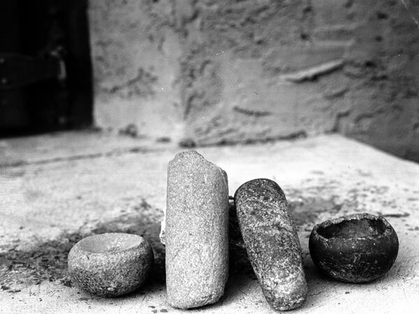 Grinding tools used by Southern California's indigenous peoples. Courtesy of the Photo Collection, Los Angeles Public Library.