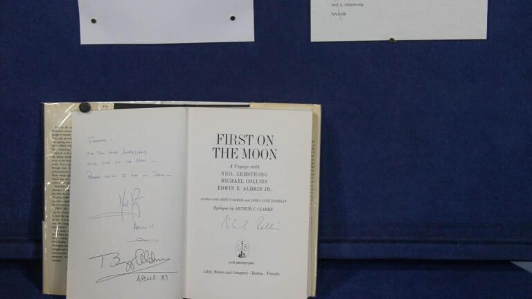 Appraisal: Apollo 11 Astronaut-inscribed Book & Letter