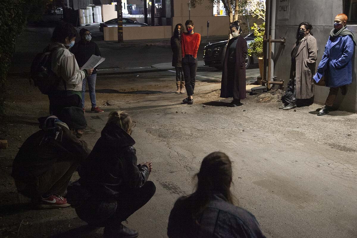 Rachel Yezbick and Sikarnt Skoolisariyaporn's performance for the Bangkok Biennial 2020. It was a tour of Bangkok and Los Angeles over long walks on video calls. | Cedric Tai