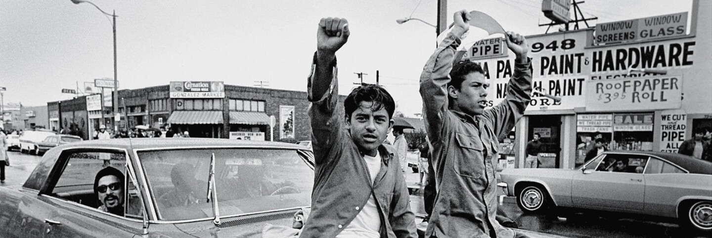 National Chicano Moratorium Committee march protesters demonstrating against the Vietnam War. Los Angeles, CA, 1970. | David Fenton/Getty Images