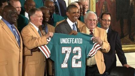 Sports Fan in Chief Honors Champion 1972 Miami Dolphins