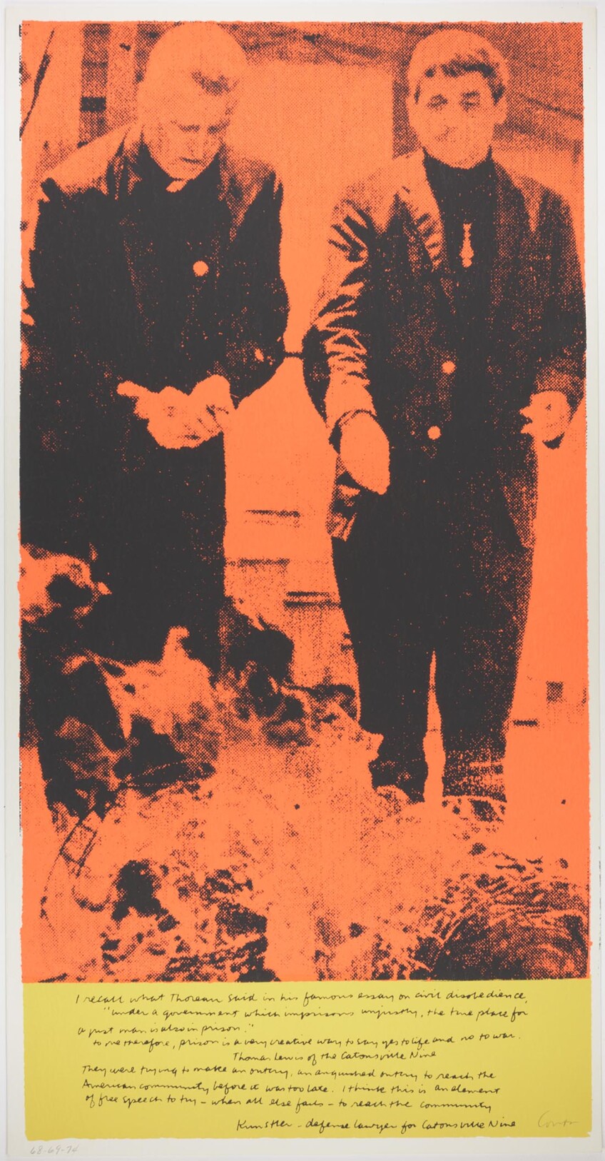 phil and dan, 1969 | Collection UCLA Grunwald Center for the Graphic Arts, Hammer Museum. Corita Kent Bequest.