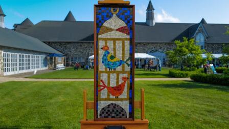 Appraisal: Evelyn Ackerman "Birds in Cage" Tile Mosaic, ca. 1958