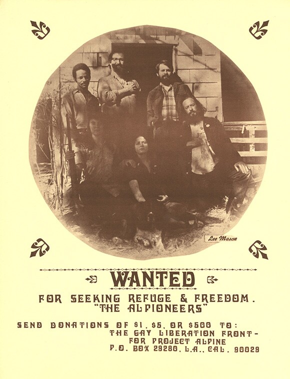 Flyer promoting the GLF takeover of Alpine County, 1970. Gay Liberation Front (GLF), Los Angeles Records. | Courtesy ONE Archives at the USC Libraries