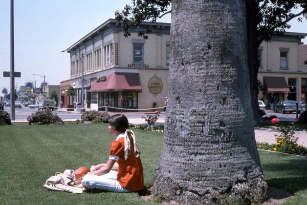 The Orange Plaza Square in 1975. Courtesy of the Orange County Archives.