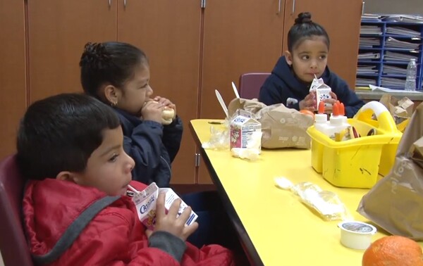 Children in the Arvin Union School District have breakfast in the classroom to get them prepared for their school day