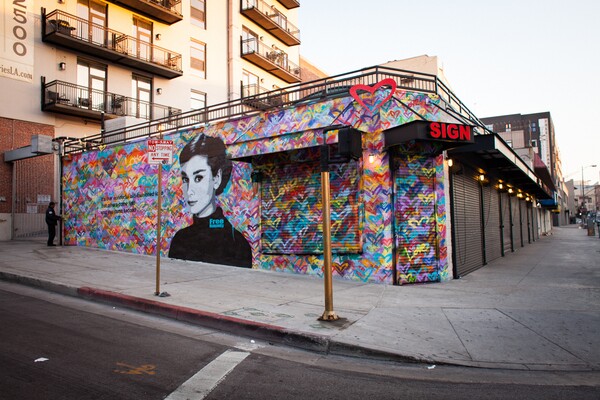 Free Humanity's Audrey Hepburn mural