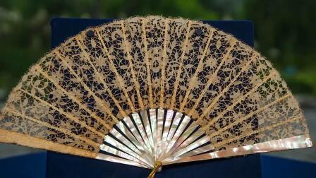 Appraisal: Tiffany & Co. Needle Lace Fan, ca. 1885