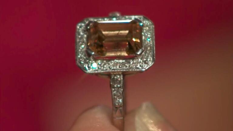 Appraisal: Tiffany Brown Diamond Ring, ca. 1920