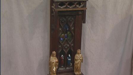 a Limoges enamel and wood plaque