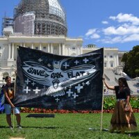 Native activists demonstrate for Oak Flat at the U.S. Capitol. | Photo: Wendy Kanin, some rights reserved