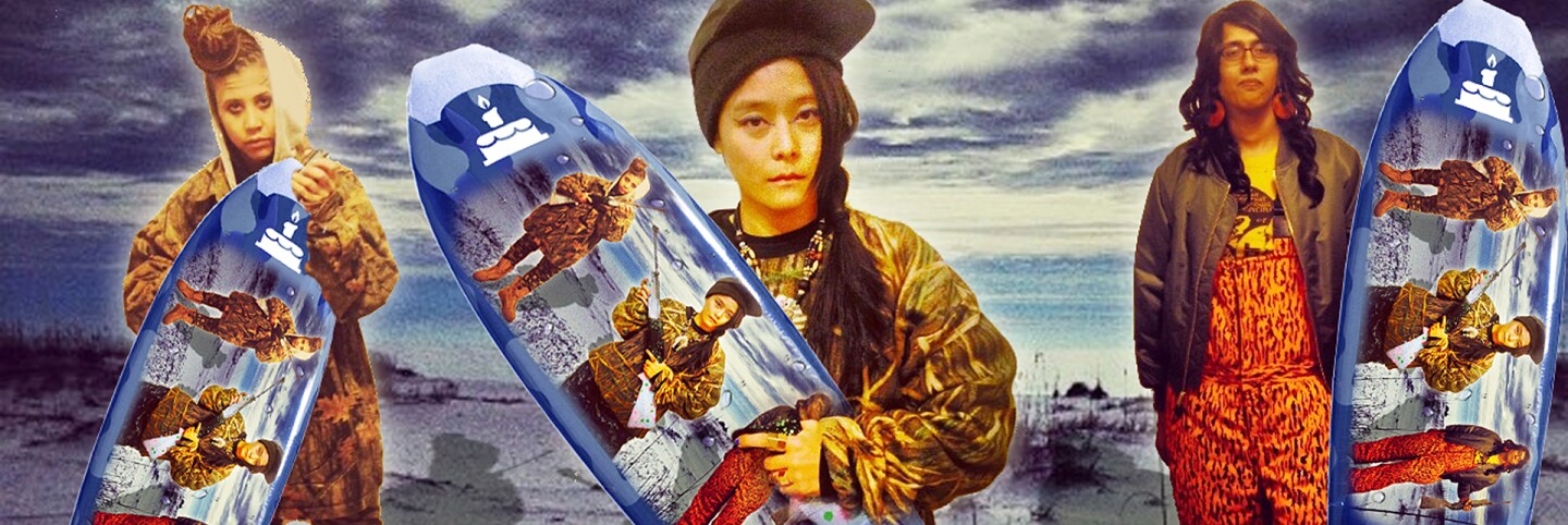 Prema Sampat with Melissa Ip and Ramdasha Biceem surfboard realness