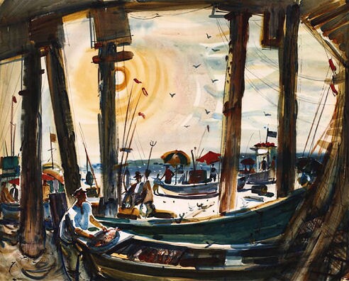 Philip Dike, "Untitled," c. 1950-1960. Watercolor on paper support. Courtesy of phildike.net.