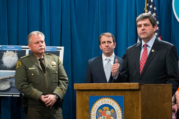 Assemblymember Jim Wood introduces new legislation that would help reduce prescription drug abuse during a press conference March 24, 2015.
