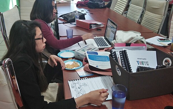 The Cyberpunks, Chloe and Jayda, at the WELA YMCA Youth Institute