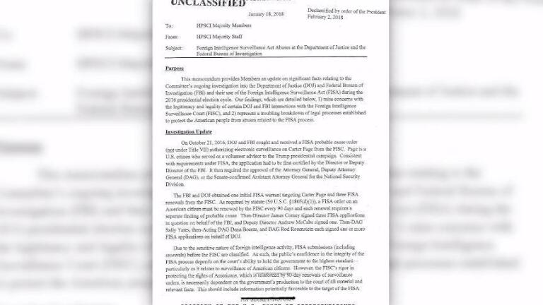 What did the Nunes memo reveal?