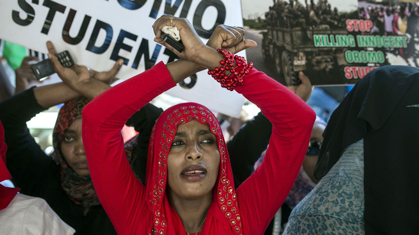 Ethiopian demonstrators