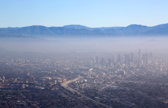 Los Angeles Downtown Aerial View