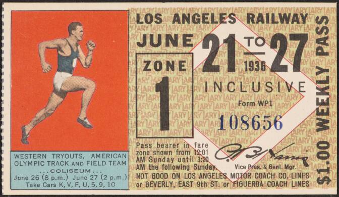 1932 Los Angeles Railway pass