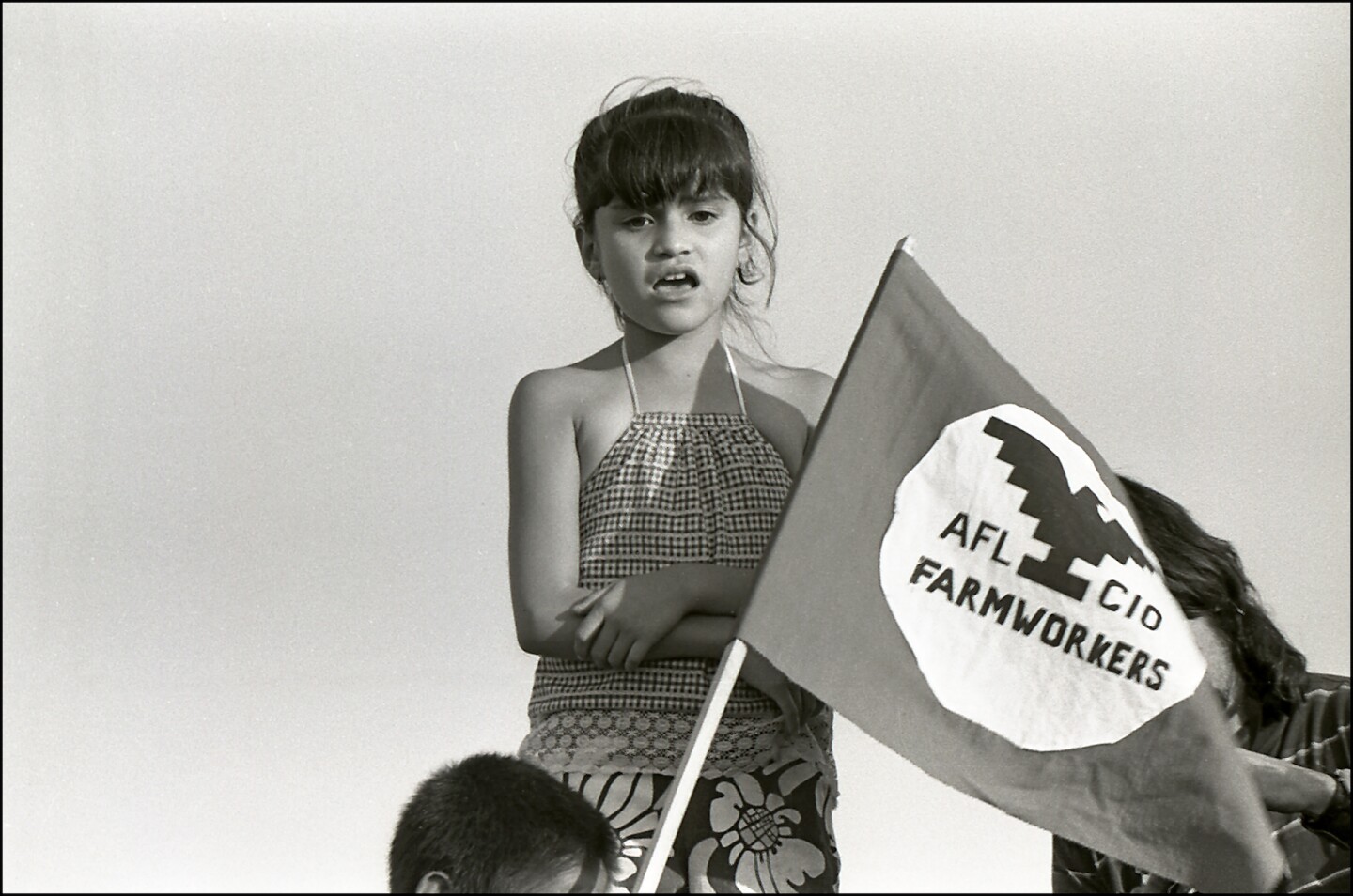 Oscar Castillo, "Huelguista," 1970, black and white photograph. | Photo: Courtesy of the artist
