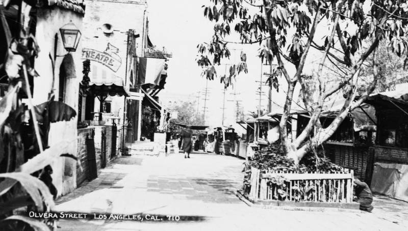 A view down Olvera Street | Security Pacific National Bank Photo Collection, the Los Angeles Public Library